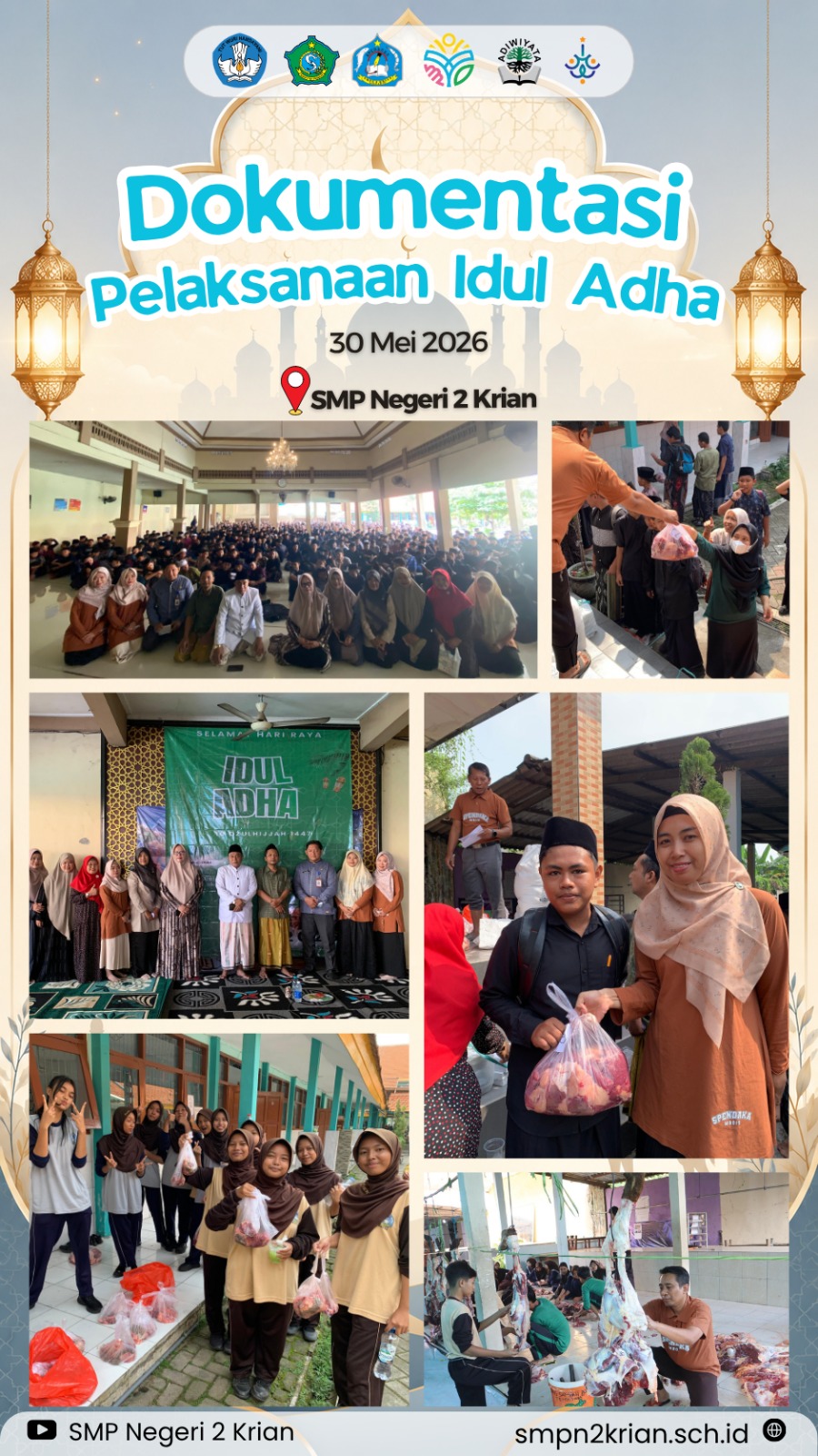 Dokumentasi Pelaksanaan Idul Adha SMPN 2 Krian