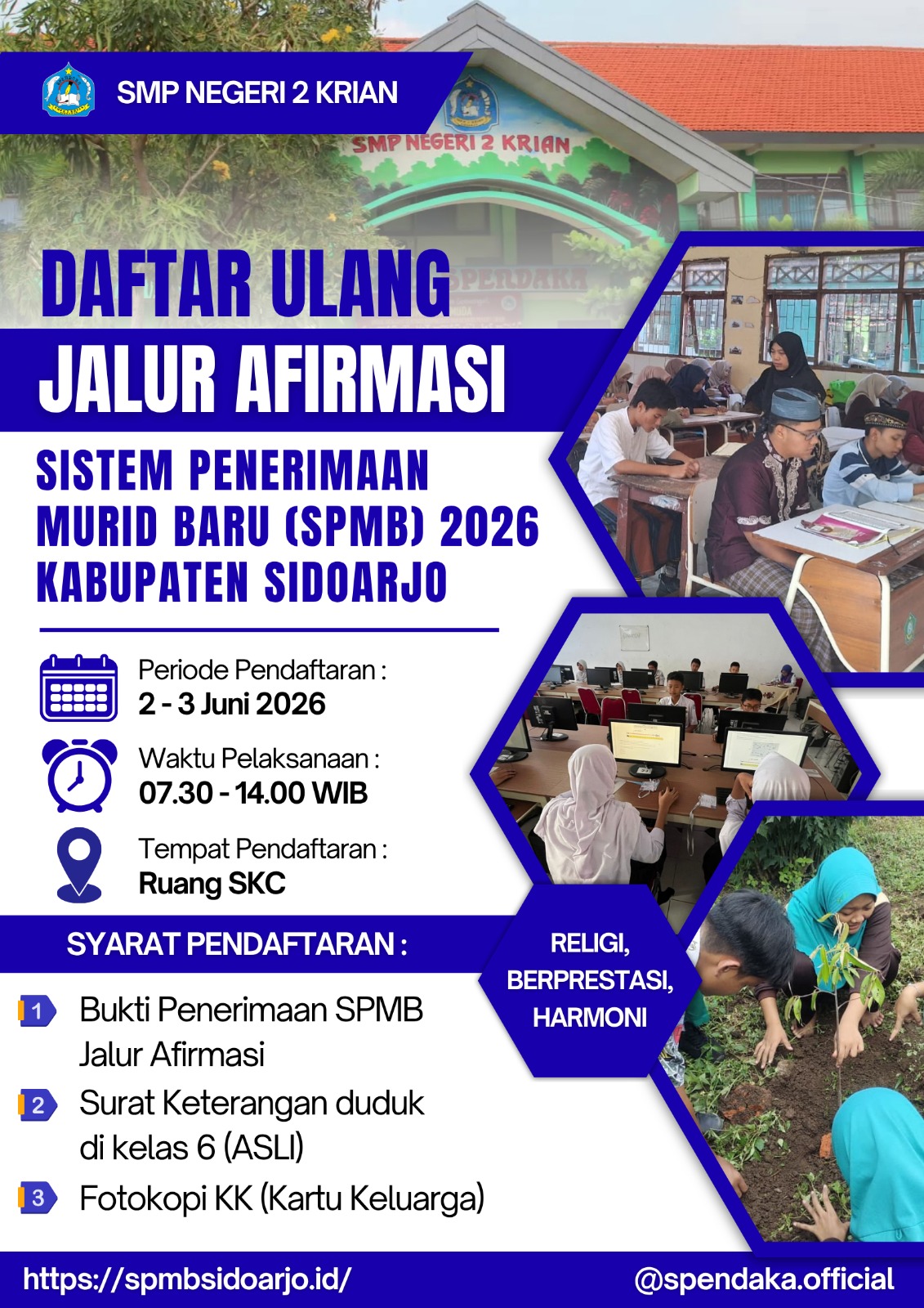 Alur Daftar Ulang SPMB Jalur Afirmasi